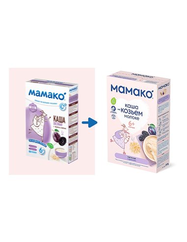 Mamako 6+ months Oatmeal porridge with prunes with goat milk 200g