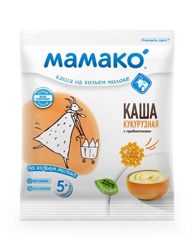 Mamako 5+ months Corn porridge with prebiotics with goat milk 30g