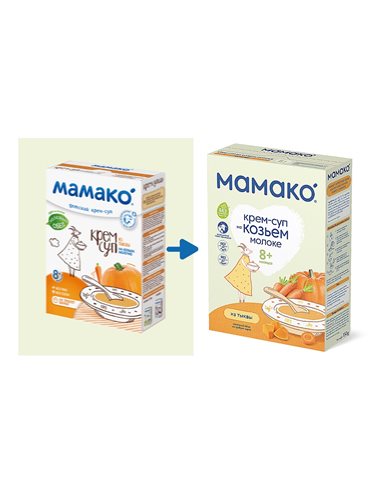 Mamako Детский крем-суп из тыквы на козьем молоке 150г