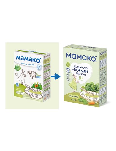 Mamako Детский крем-суп из шпината на козьем молоке 150г