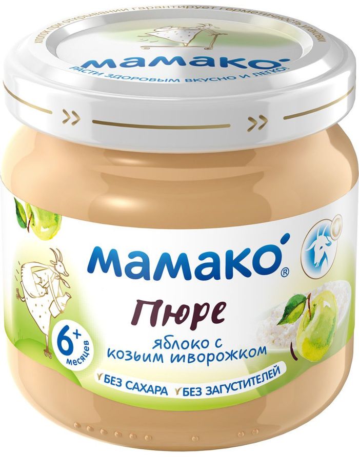 Mamako 6+ months Puree Apple with goat curd 80g
