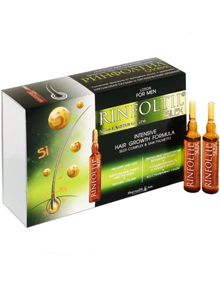 Rinfoltil Silex Лосьон с кремнием от выпадения волос для мужчин 10мл х 10 шт.