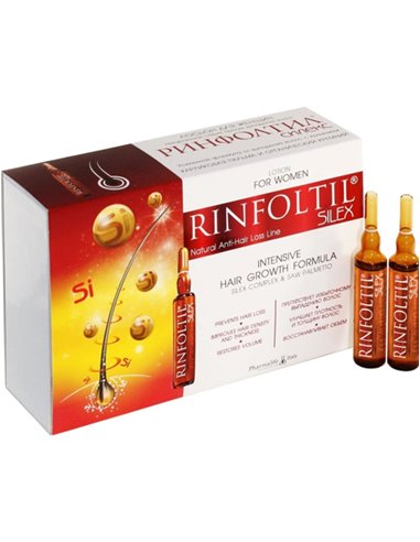 Rinfoltil Silex Лосьон с кремнием от выпадения волос для женщин 10мл х 10 шт.