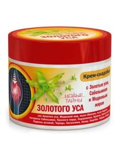 Новые Тайны Золотого Уса Крем-снадобье с золотым усом, сабельником и медвежьим жиром при болях в суставах 300мл