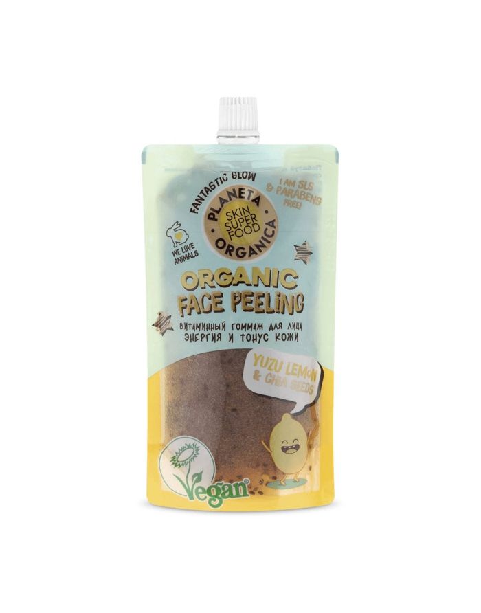 Planeta Organica Skin Super Food Seed Face Peeling Vitamin Yuzu lemon & basil seed 100ml