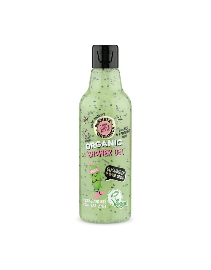 Planeta Organica Skin Super Food Seed Shower Gel Relaxing Cucumber & bazil seeds 250ml