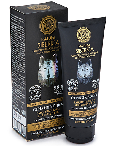 Natura Siberica Men Защитный крем для лица и рук Стихия волка 75мл