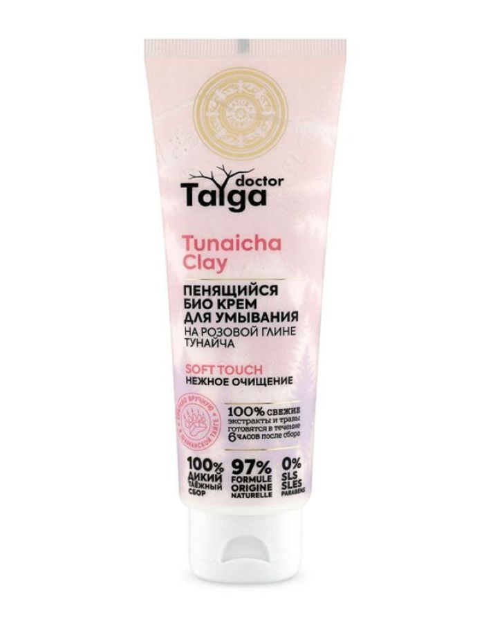 Natura Siberica Doctor Taiga Foaming Facial Cleanser Soft Touch Tunaicha Clay 100ml