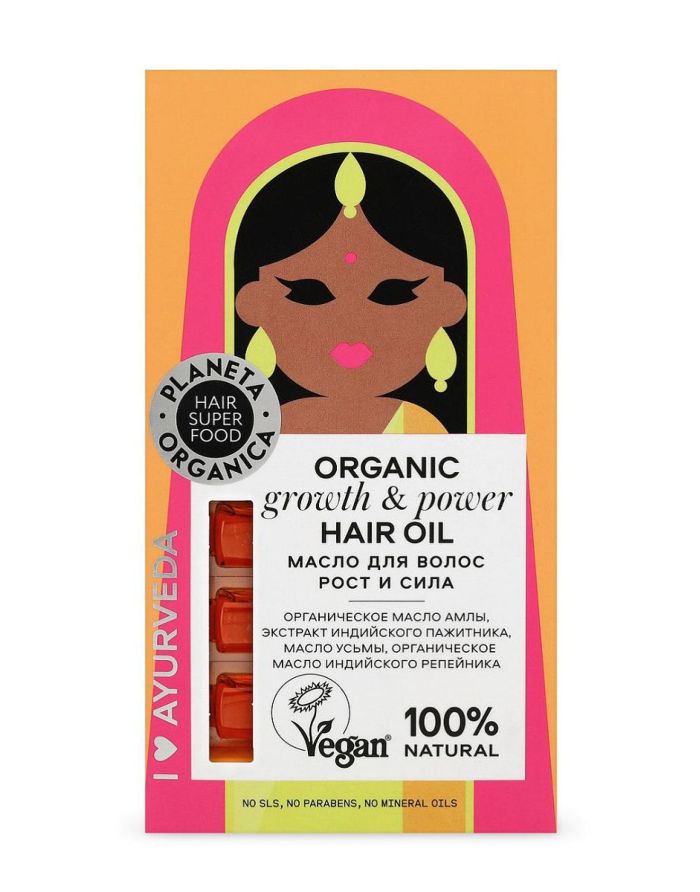 Planeta Organica Hair Super Food Масло для волос Рост и Сила 35мл