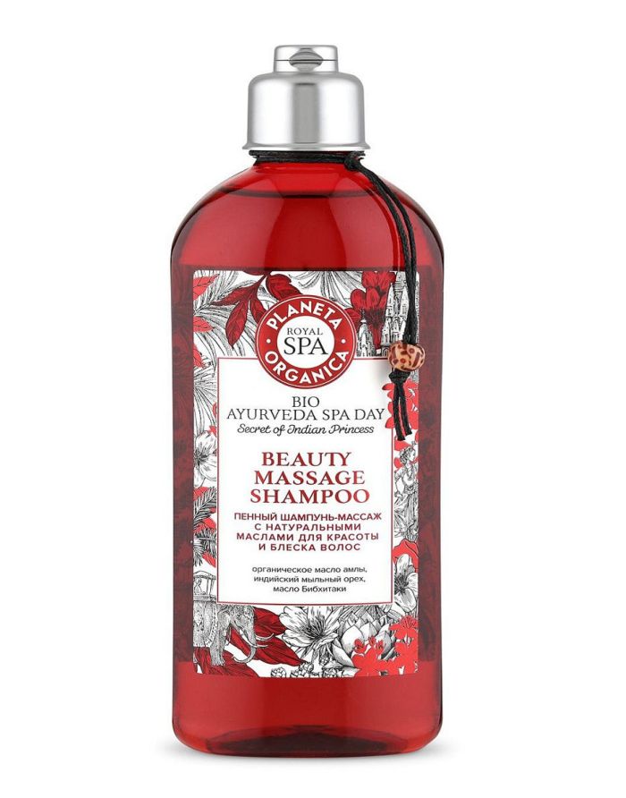 Planeta Organica Royal SPA Пенный шампунь-массаж с натуральными маслами для красоты и блеска волос 270г