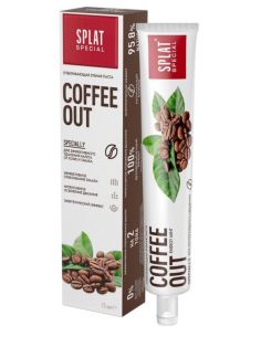 Splat Special COFFEE OUT Отбеливающая зубная паста для эффективного удаления налета от КОФЕ и ТАБАКА 75мл
