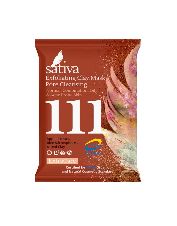 Sativa 111 Exfoliating Clay Mask Pore Cleansing 15g