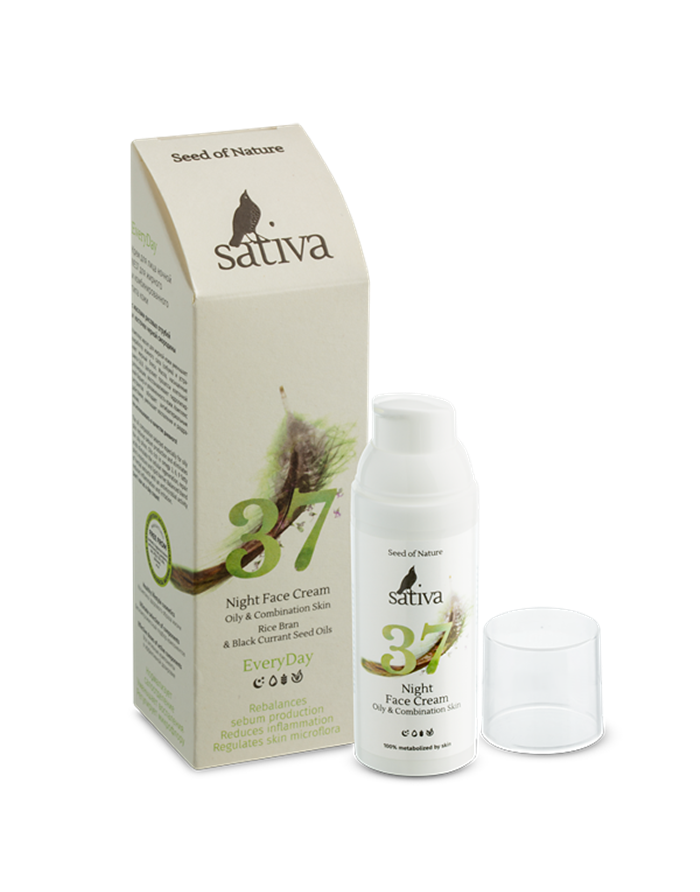 Sativa №37 Крем для лица ночной для жирного и комбинированного типа кожи 50мл