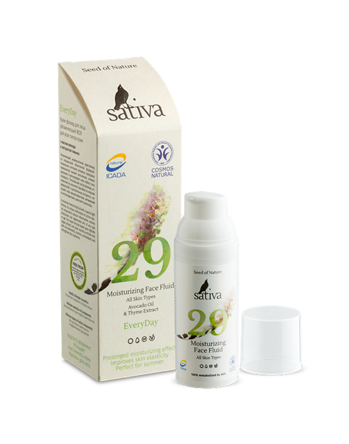 Sativa №29 Крем-флюид для лица увлажняющий для всех типов кожи 50мл