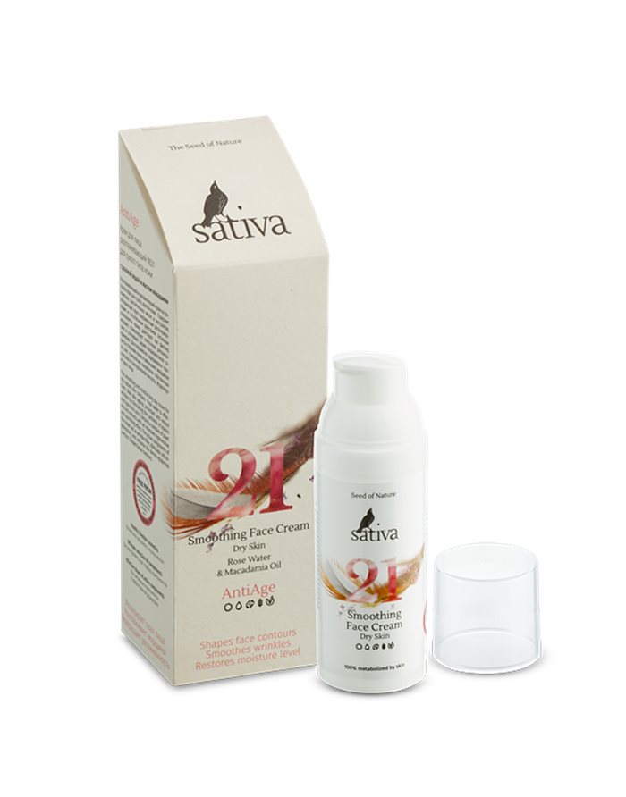 Sativa 21 Smoothing Face Cream Dry Skin 50ml