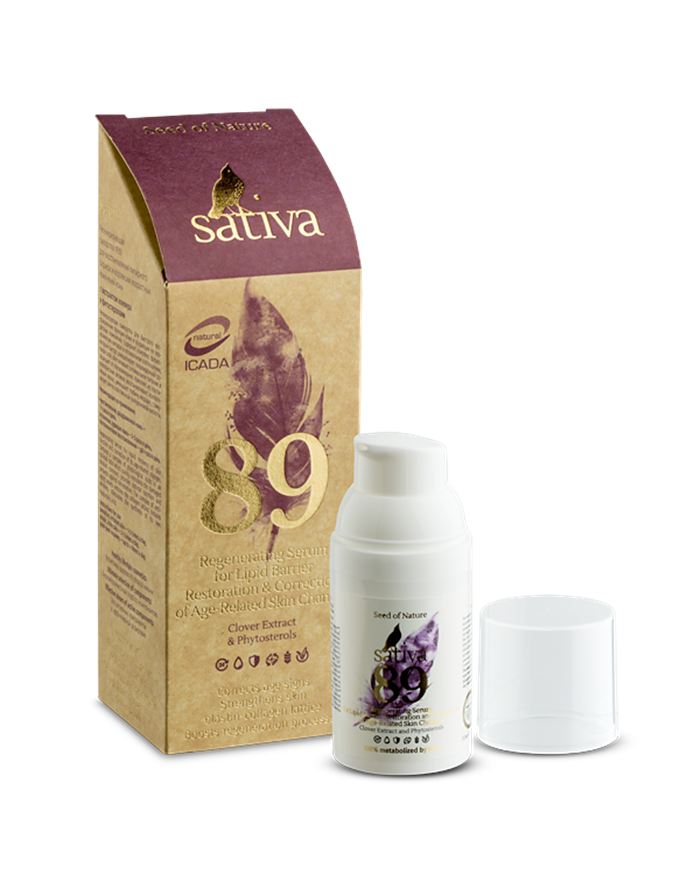 Sativa №89 Регенерирующая сыворотка для восстановления липидного барьера и коррекции возрастных изменений кожи 30мл