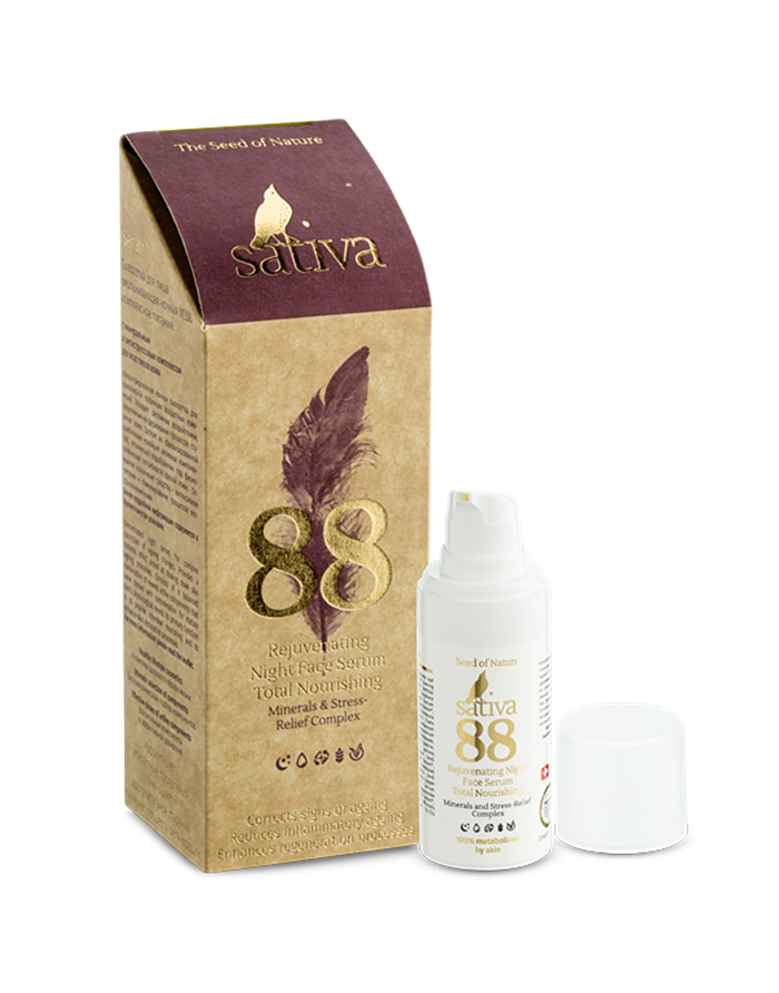 Sativa 88 Rejuvenating Night Face Serum Total Nourishing 20ml