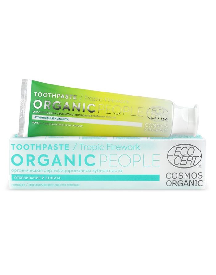Organic People Зубная паста GINGER FIZZ защита от кариеса 85г