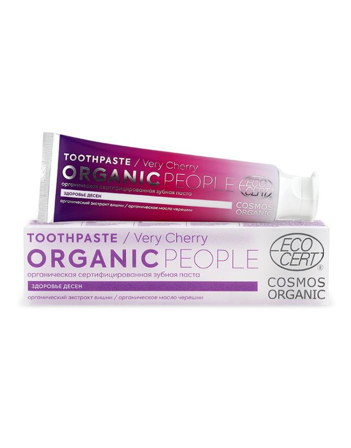 Organic People Зубная паста VERY CHERRY здоровые десны 85г