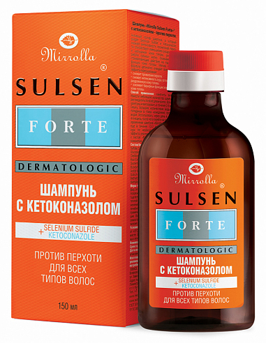 Mirrolla SULSEN Forte shampoo with ketoconazole anti-dandruff Selenium Sulfide