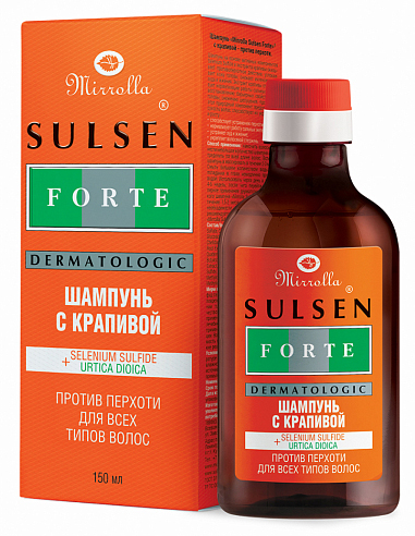 Mirrolla SULSEN Forte shampoo with nettle anti-dandruff Selenium Sulfide 150ml