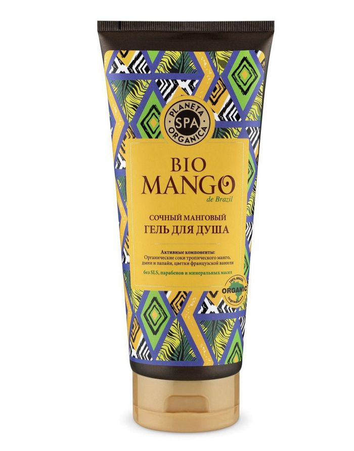 Planeta Organica SPA Bio Mango Гель для душа Сочный манговый 375мл