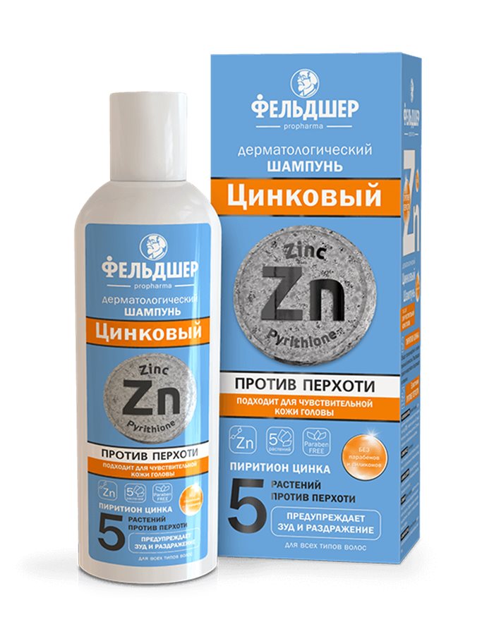 FELDSHER Dermatological zinc shampoo 180ml
