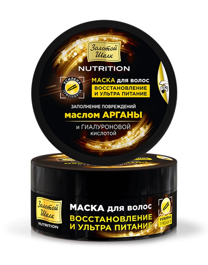 Золотой Шелк Маска для волос восстановление и ультра питание NUTRITION 180мл