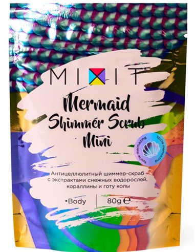 MIXIT Антицеллюлитный шиммер-скраб Mermaid мини 80г