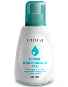 Mirra DENT СПРЕЙ ДЛЯ ПОЛОСТИ РТА 6 эфирных масел 30мл
