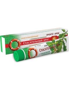 Спасательный круг Крем успокаивающий с гамамелисом и корой дуба за кожей в области ануса 50г