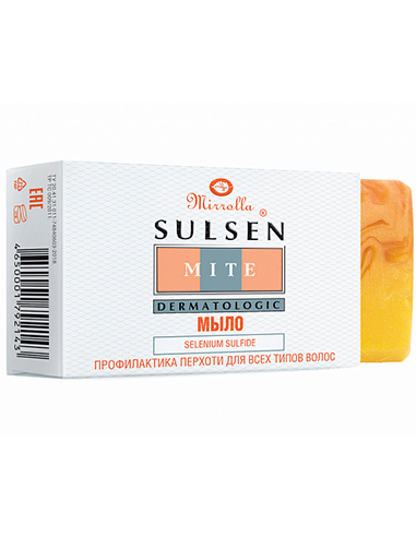 Mirrolla Sulsen Mite Soap for the prevention of dandruff 1% Selenium Sulfide 100g