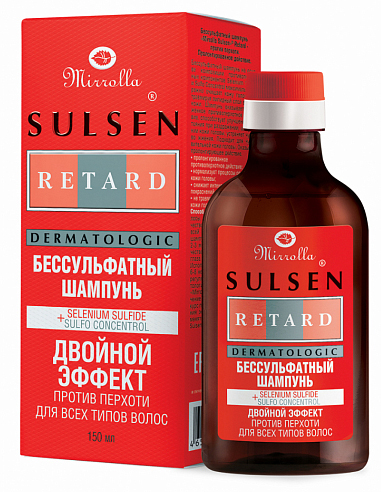 Mirrolla Sulsen Retard enhanced action Sulfate-free Shampoo anti-dandruff Selenium Sulfide