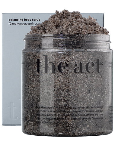 The Act Balancing Body Scrub with Black Seed and Macadamia Oil 300g