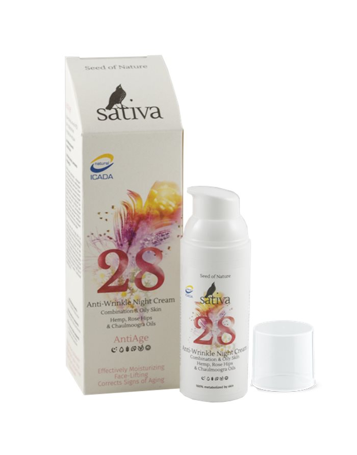 Sativa №28 Крем-флюид ночной для профилактики и коррекции морщин 50мл