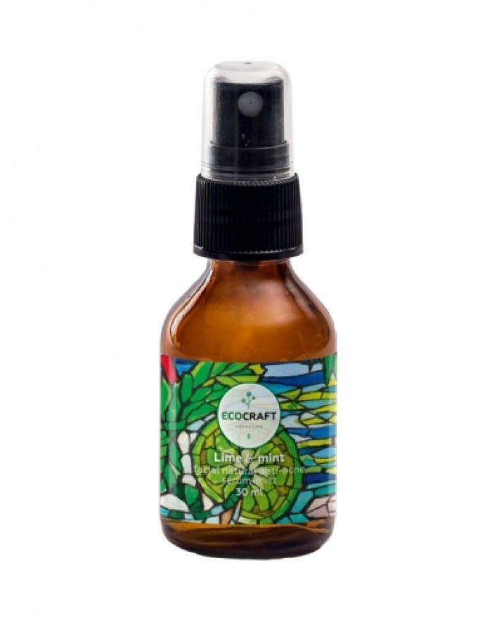 Ecocraft Serum-mist for face anti-inflammatory Lime and mint 30ml