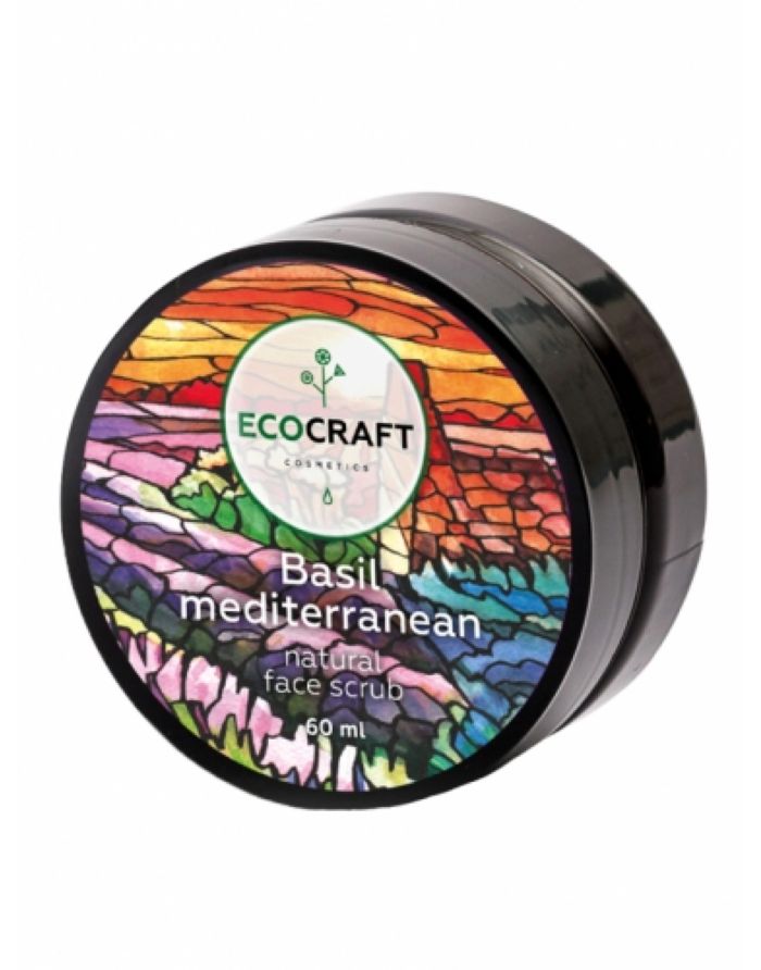 Ecocraft Натуральный скраб для жирной и проблемной кожи Базилик средиземноморский 60мл