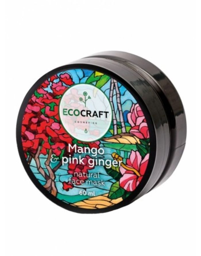 Ecocraft Face mask for instant glow pink Mango and ginger 60ml