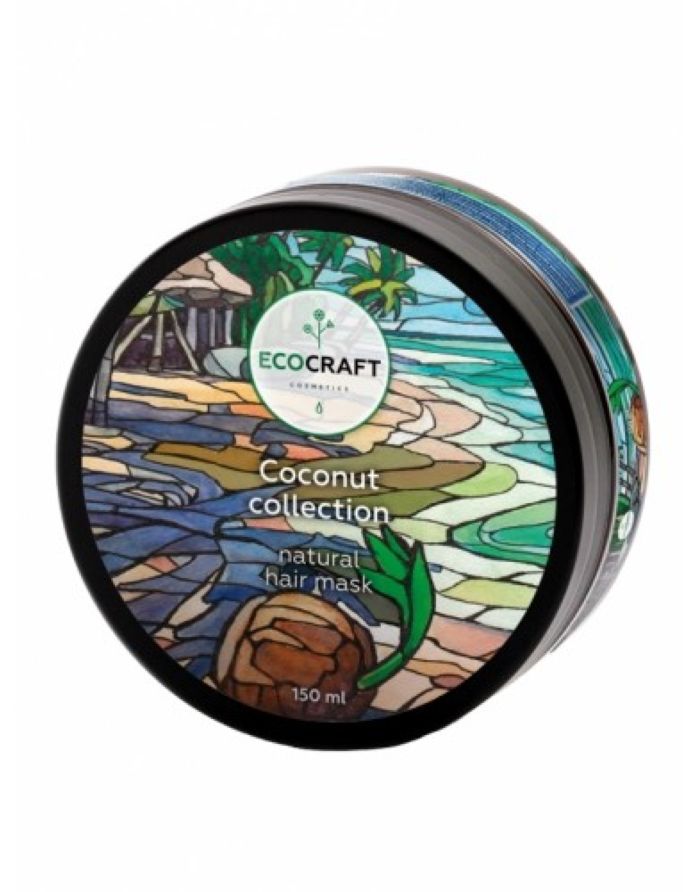 Ecocraft Натуральная маска для волос Кокосовая коллекция 150мл