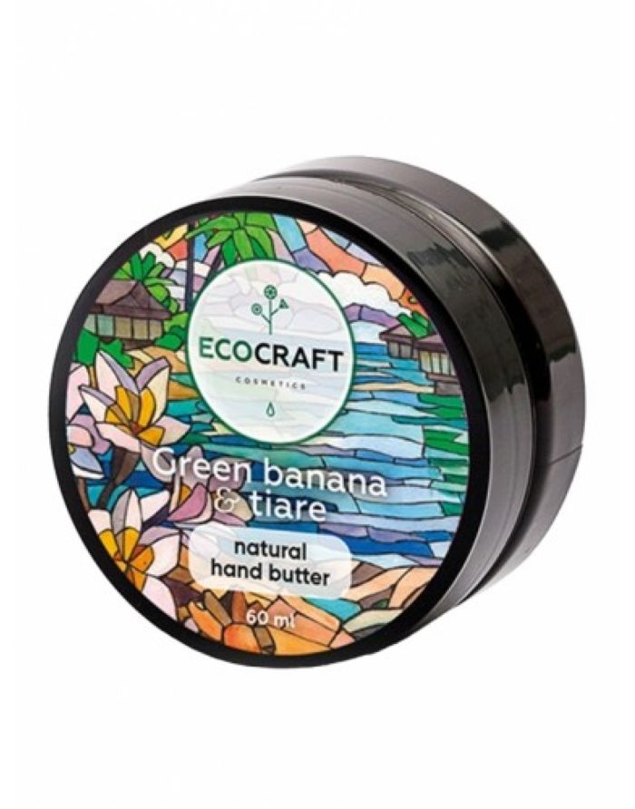 Ecocraft Натуральное крем-масло для рук Зеленый банан и тиаре 60мл