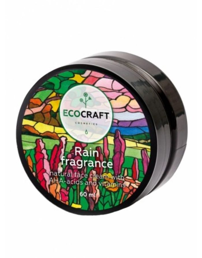 Ecocraft Natural face cream with AHA acids and vitamins for normal skin Rain fragrance 60ml