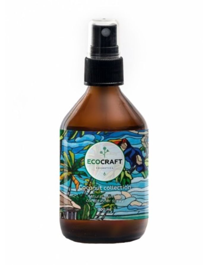 Ecocraft Натуральный несмываемый спрей-кондиционер для волос из Кокосовой коллекции 100мл