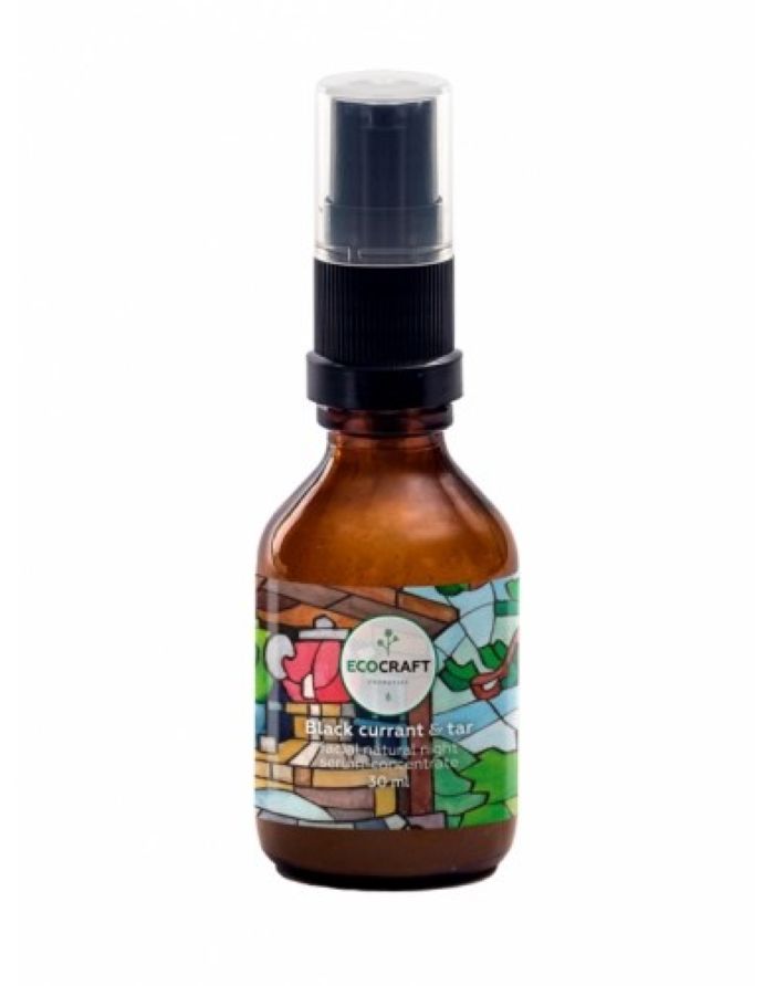 Ecocraft Natural repair night serum-concentrate for the face Black currant and tar 30ml