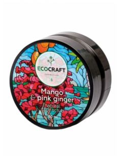 Ecocraft Натуральный скраб для нормальной кожи лица Манго и розовый имбирь 60мл