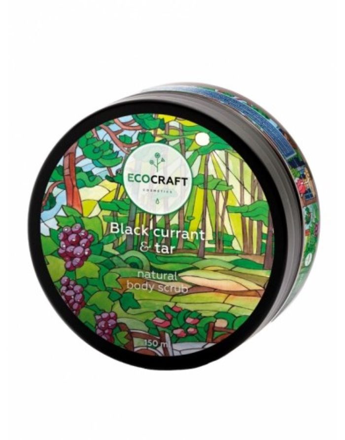 Ecocraft Скраб для тела Black currant and tar 150мл