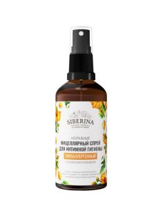 SIBERINA Мицеллярный спрей для интимной гигиены Гипоаллергенный с Д-пантенолом и календулой 100мл
