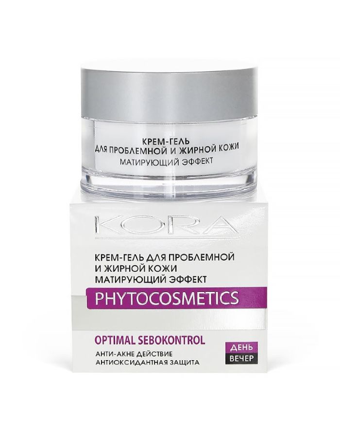 KORA PHYTOCOSMETICS Cream-gel for problem and oily skin Mattifying effect 50ml