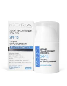 KORA Легкий увлажняющий крем-гель SPF-15 для лица 50мл