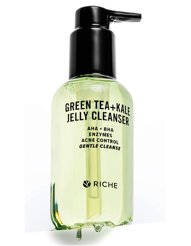 RICHE Green Tea+Kale Jelly cleanser AHA+BHA+Enzymes 150ml