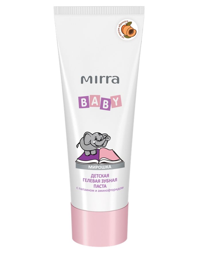 Mirra BABY Детская гелевая зубная паста с папаином и аминофторидом 75мл